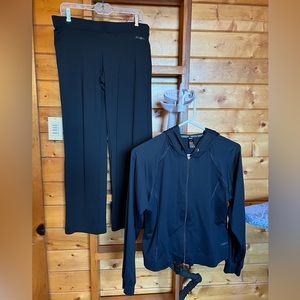 Shock Absorber black athleisure set, pants and jacket. Women’s size medium